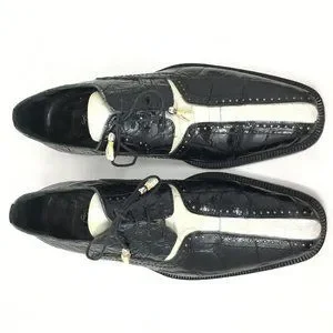 Men\'s Fennix Italy Oxfords Shoes Size 10.5 Black White Full Genuine Alligator Fennix | Shoes | Mens Fennix Italy Oxfords Shoes Size 5  main image 3